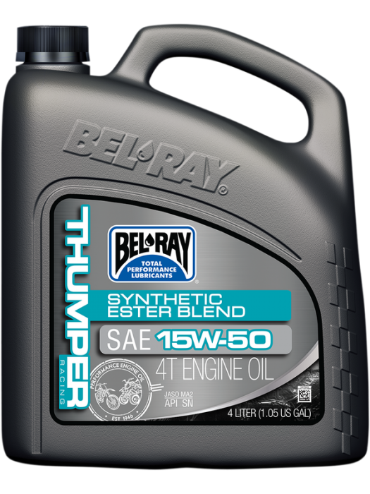 BEL RAY Thumper® Racing Synthetic Ester Blend 4T Engine Oil 15W50 4L